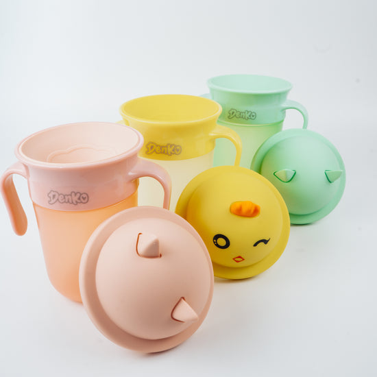 360 Silicone Baby Cup with Handle - (3 Colors)