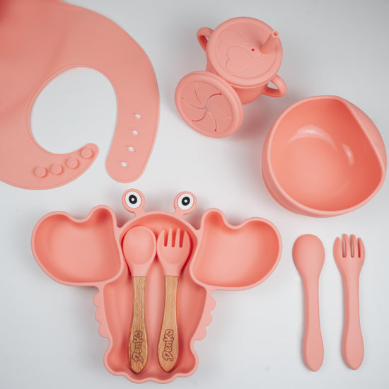 Silicone Meal Set - Lobster - (9 items)