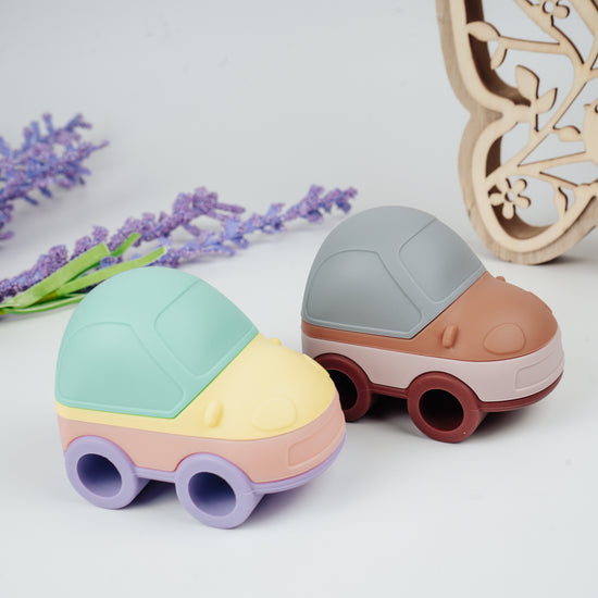 Car Shaped Building Blocks - Montessori Nature and Pastel