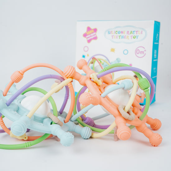 Sensory Teething Rattle - (2 Colors)